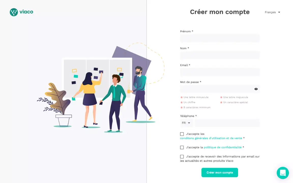 Register viaco